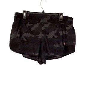CHAMPION WOMEN'S STANDARD FIT CAMO SHORTS, SIZE XL anti odor wicking